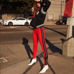 Anine Bing x Gina Tricot Techno Red Track Pants